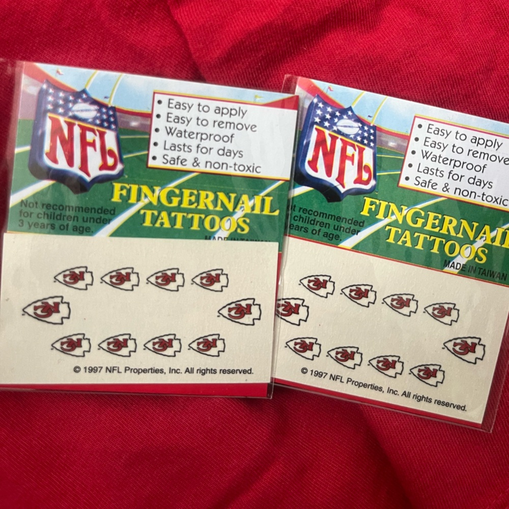KC Chiefs Nail Decals